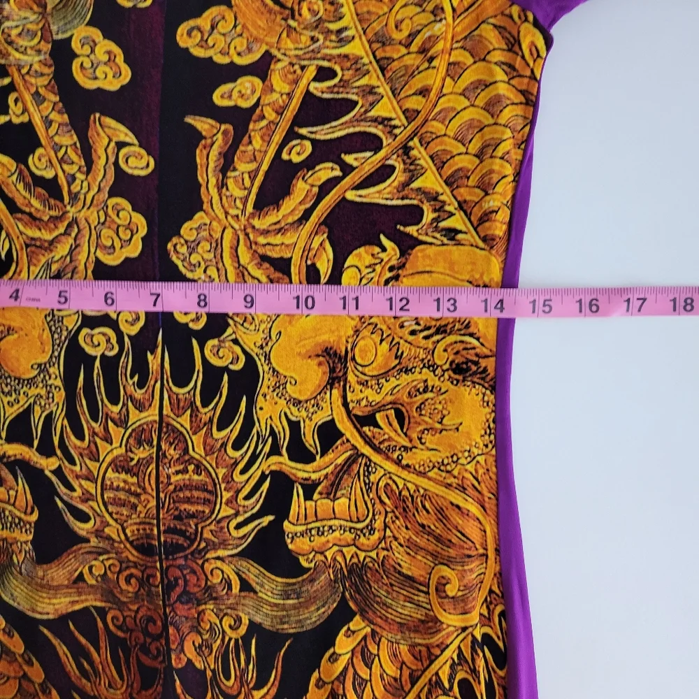 Roberto Cavalli Vintage Y2K Mesh Dragon Print Mini Dress Rare Hard to Find - Picture 10 of 12